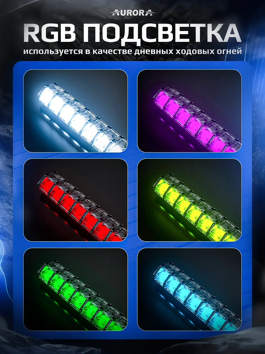 СВЕТОДИОДНАЯ БАЛКА 50" АДАПТИВНОГО СВЕТА АВРОРА EVOLVE RGB