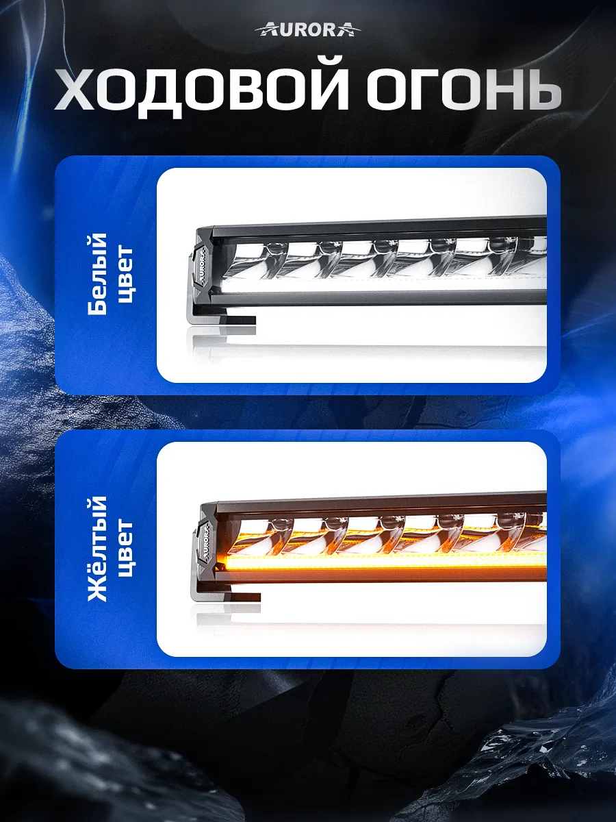 СВЕТОДИОДНАЯ БАЛКА 10" ДАЛЬНЕГО СВЕТА AURORA S10 ДХО Б/Ж