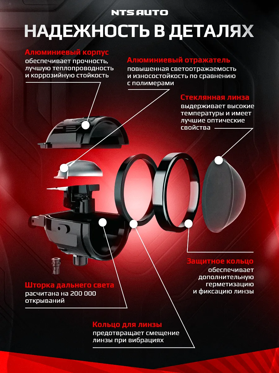 BI-LED ПТФ "ALTUS" 3 дюйма 12V 6300K